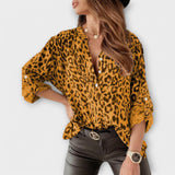 Britt – Modern Blouse with Leopard Print