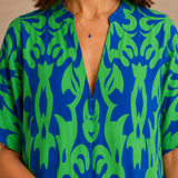 Bernadeta | Patterned Dress with V-Neck