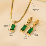 Agnieszka – Necklace and Earring Set with Green Crystals