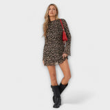 Leopard Print Jersey Dress
