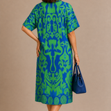Bernadeta | Patterned Dress with V-Neck