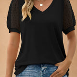 Lara | Elegant top with V neckline