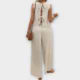 Thérèse – Vest with Floral Pattern and Trousers