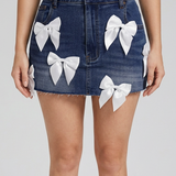Mini Skirt with Bows on Pockets