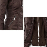 Faux Leather Biker Jacket with Hood