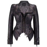 Fitted Studded Biker Jacket