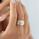 Patricie – Tri-tone Layered Ring