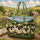 Eimear | Quilted Tote Bag with Dreamy Sheep