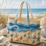 Fiadh | Quilted Tote Bag with Ocean Treasures