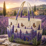 Órla | Quilted Tote Bag with Lavender and Butterflies