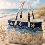 Deirdre | Quilted Tote Bag with a Sea Breeze