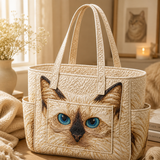 Sinéad | Quilted Tote Bag with a Ragdoll Cat