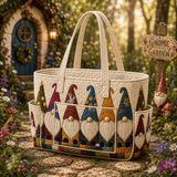 Bébhinn | Quilted Tote Bag with Adorable Gnomes