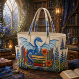 Fainche | Quilted Tote Bag with a Dragon