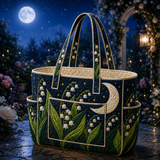 Bronagh | Quilted Tote Bag with Lily of the Valley