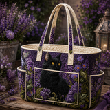 Pádraigín | Quilted Tote Bag with a Cat