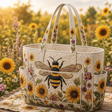 Bláthnaid | Quilted Tote Bag with Bees
