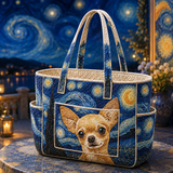 Líadan | Quilted Tote Bag with a Dreamy Chihuahua