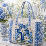 Ríona | Quilted Tote Bag with a Christian Motif