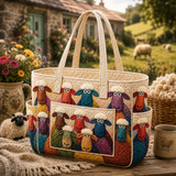 Eilís | Quilted Tote Bag with Dreamy Sheep