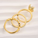 Geanina – Set of Rings with Sparkling Stones