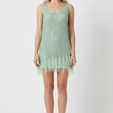 Marina | Sparkly Mini Dress with Fringes