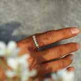 Margareta – Adjustable Ring with Enamelled Floral Motifs