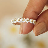 Margareta – Adjustable Ring with Enamelled Floral Motifs