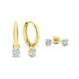 Solveig – Set of Shiny Earrings with Stones