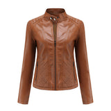 Streamlined Vegan Leather Racer Jacket