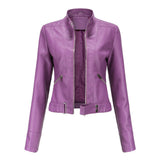 Short Faux Leather Biker Jacket