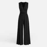 Jadwiga – Elegant Sleeveless Jumpsuit with Loose Trousers