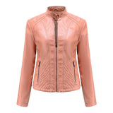 Streamlined Vegan Leather Racer Jacket