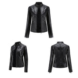 Streamlined Vegan Leather Racer Jacket