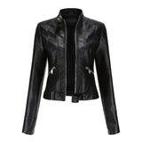 Short Faux Leather Biker Jacket