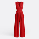 Jadwiga – Elegant Sleeveless Jumpsuit with Loose Trousers