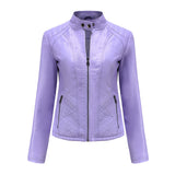 Streamlined Vegan Leather Racer Jacket