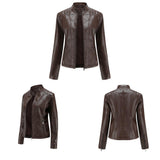 Streamlined Vegan Leather Racer Jacket