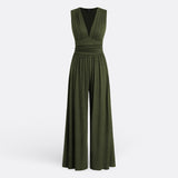 Jadwiga – Elegant Sleeveless Jumpsuit with Loose Trousers