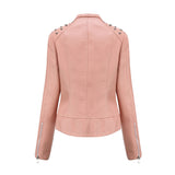 Embellished Biker Jacket with Studs