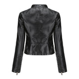 Studded Faux Leather Cropped Jacket
