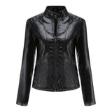 Streamlined Vegan Leather Racer Jacket