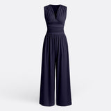 Jadwiga – Elegant Sleeveless Jumpsuit with Loose Trousers
