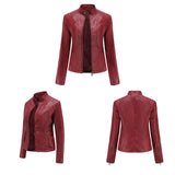 Streamlined Vegan Leather Racer Jacket
