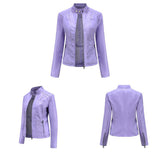 Streamlined Vegan Leather Racer Jacket