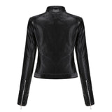 Short Faux Leather Biker Jacket