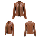Streamlined Vegan Leather Racer Jacket