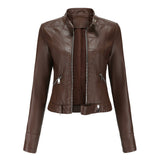 Short Faux Leather Biker Jacket