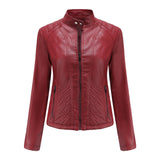 Streamlined Vegan Leather Racer Jacket