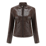 Streamlined Vegan Leather Racer Jacket